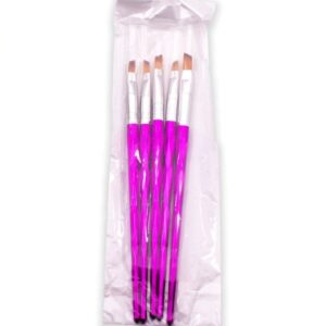 kit de pinceles para manicuría x 5