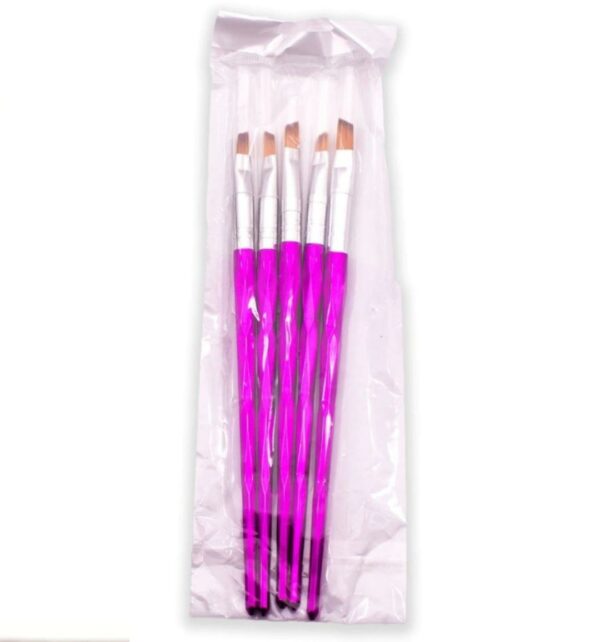 kit de pinceles para manicuría x 5